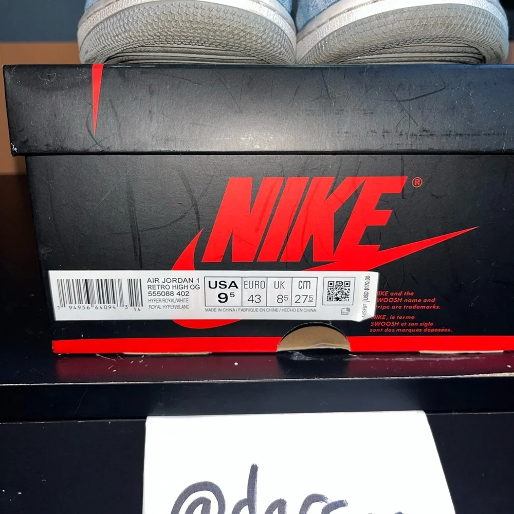 Nike Jordan Retro one Hyper Royal - Picture 3 of 6